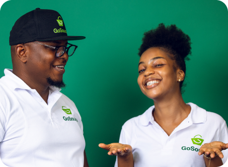 GoSource colleagues collaborating in the office